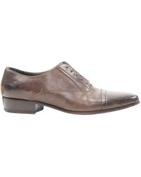 Lanvin - Calfskin Lace Up Distressed Scuffed Leather Dress Shoes - Lyst