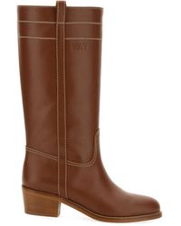 Fay - Knee-High Calf Leather Boots - Lyst