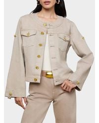 L'Agence - Anouk Collarless Jacket - Lyst