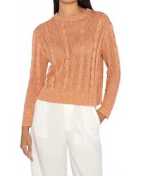 Kinross Cashmere - Sequin Cable Crew Top - Lyst