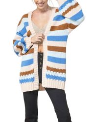 Bestto - Striped Open-Front Cardigan - Lyst