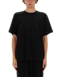 Helmut Lang - Short-Sleeve T-Shirt With Embossed Logo - Lyst