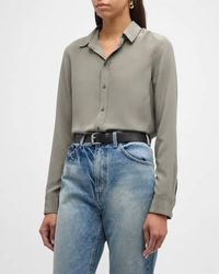 Nili Lotan - Gaia Silk Button-Front Shirt - Lyst
