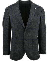 Luigi Bianchi - Virgin Wool Jacket With Rounded Silhouette And Button Closure - Lyst