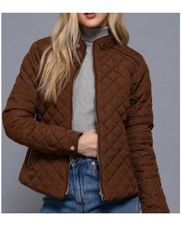 Active Basic - Suede Piping Quilted Jacket - Lyst