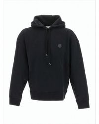 Maison Kitsuné - Relaxed Fit Cotton Hoodie With Embroidered Logo - Lyst