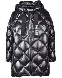 ANNIE PARIS - Shiny Quilted Down Jacket With Hood - Lyst