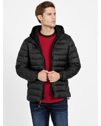 Guess - Harrison Hooded Quilted Jacket - Lyst