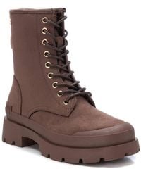Xti - Suede Lace-Up Booties By - Lyst