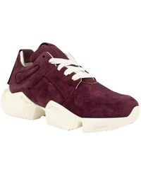 Unravel Project - Suede Cut Out Sneaker Shoes - Purple - Lyst