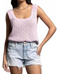 WEEKEND LOS ANGELES - Bailey Square Neck Knit Top - Lyst
