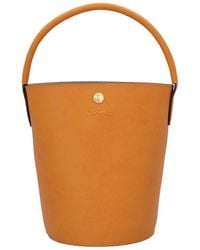 Longchamp - Épure Small Leather Top Handle Bucket Bag - Lyst