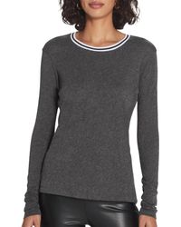 Goldie - Long Sleeve Tipped Ringer Tee - Lyst