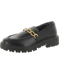 SCHUTZ SHOES - Christie Leather Chain Loafers - Lyst