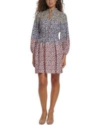 Vince Camuto - Petites Chiffon Floral Fit & Flare Dress - Lyst