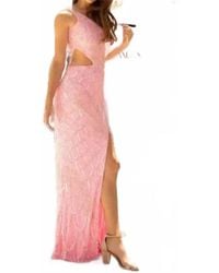 Primavera - Aquata One-Shoulder Long Fitted Sequin Formal Prom Dress - Lyst