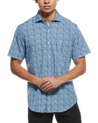 Tailorbyrd - Swirling Floral Printed Performance Shirt - Lyst