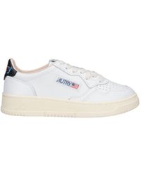 Autry - Low-Top Sneakers With Perforated Detailing And Embroidered Branding - Lyst