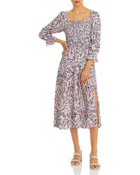French Connection - Verona Smocked Square Neck Maxi Dress - Lyst