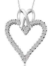 Pompeii3 - 1 1/10ct Diamond Heart Pendant Necklace - Lyst
