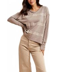 In-Loom - Floral Embroidery Striped Tee Shirt - Lyst