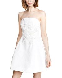 $995 NEW Marchesa Notte Floral Sequined Beaded Cocktail Ivory Silver Dress 0 2 4 