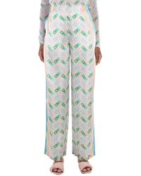 CASABLANCA - Ladies Ping Pong Silk Trousers - Lyst