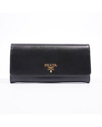 Prada - Long Wallet Leather - Lyst