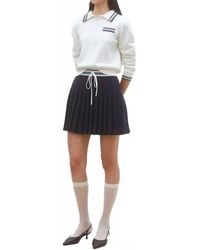 Suncoo - Falda Short Two-Tone Pleated Mini Skirt - Lyst