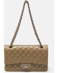 Chanel - Avocado Quilted Leather Medium Classic Double Flap Bag - Lyst