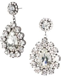 Trina Turk - Plated Kjl Crystal Teardrop Post Drop Earrings - Lyst