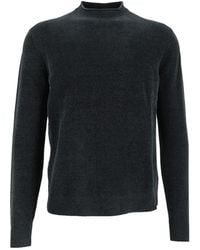 Rrd - Plush Velvet Round-Neck Knit Sweater - Lyst