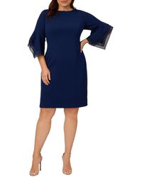 Adrianna Papell - Plus Knit Midi Cocktail And Party Dress - Lyst