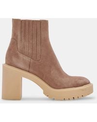Dolce Vita - Caster H2o Booties Mushroom Suede - Lyst