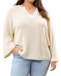 Blu Pepper - Soft Light Weight V-Neck Sweater - Lyst