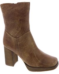 Diba True - Mont Pelier Leather Stacked Heel Ankle Boots - Lyst