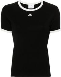Courreges - Bumpy Contrast T-Shirt Reedition - Lyst
