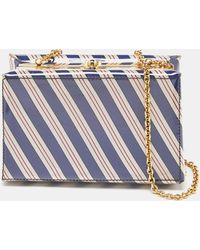 Moschino - Color Stripe Pvc Frame Chain Clutch - Lyst