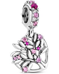 PANDORA - Heart Family Tree Dangle Charm - Lyst