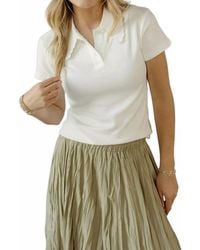 Elle Grey - Parker Scallop Polo Top - Lyst