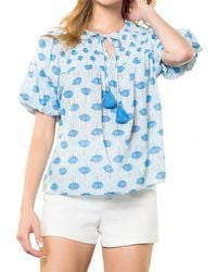 Thml - Puff Sleeve Flower Print Top - Lyst