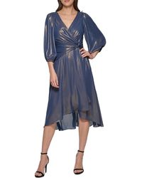 DKNY - Iridecent Midi Cocktail And Party Dress - Lyst