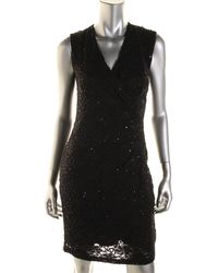 Connected Apparel - Petites Lace Sleeveless Cocktail Dress - Lyst