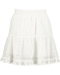 Bishop + Young - Eyelet Ruffle Mini Skirt - Lyst