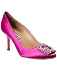 Manolo Blahnik - Hangisi 70 Satin Pump - Lyst
