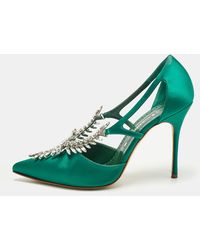 Manolo Blahnik - Satin Lala Pumps - Lyst