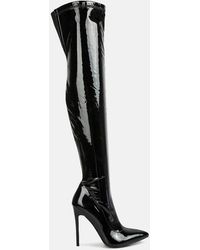 LONDON RAG - Riggle Long Patent Pu High Heel Boots - Lyst