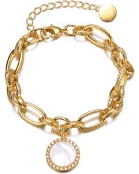 Rachel Glauber - 14k Plated Cubic Zirconia Chain Bracelet - Lyst