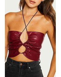 Pretty Garbage - Vegan Leather Cutout Top - Lyst