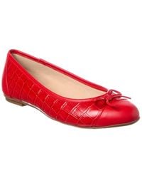 French Sole - Cordelia Croc-Embossed Leather Flat - Lyst